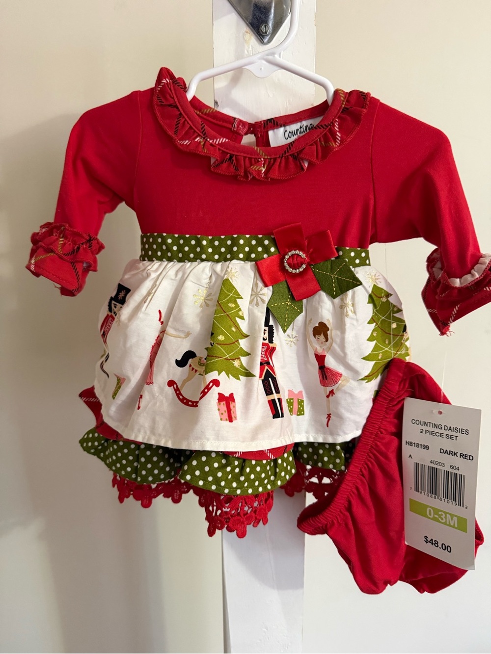 NWT Counting Daisies Nutcracker Dress & Diaper Cover